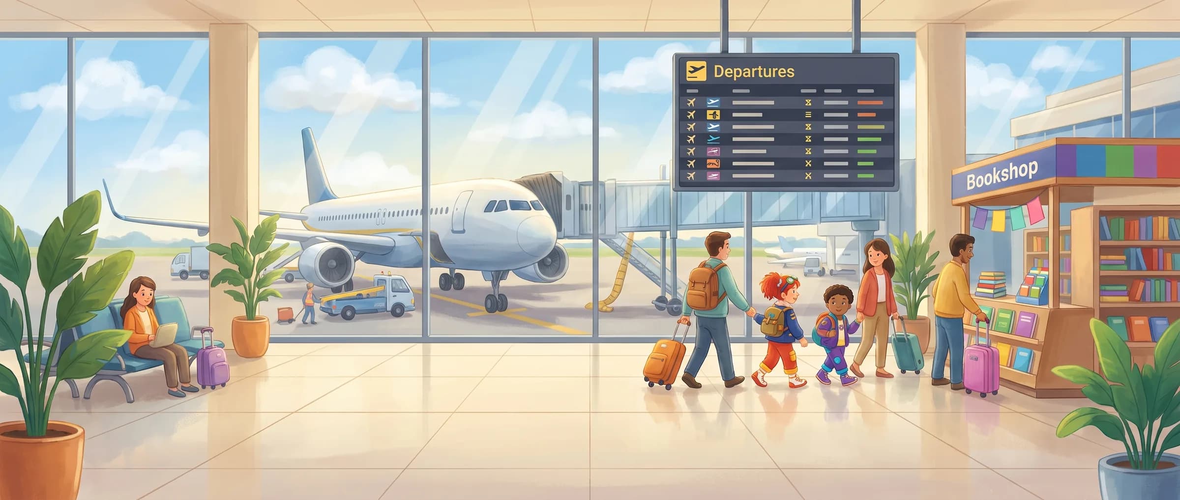 An airport terminal