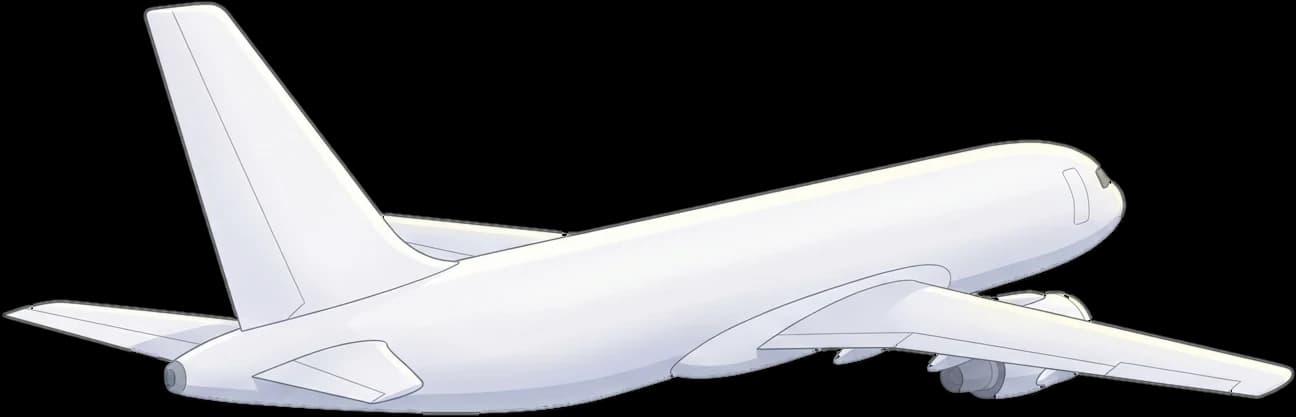 The aircraft from the books, with a blank white tail