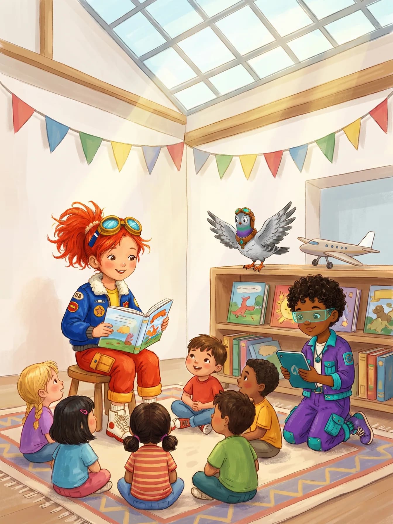 A reading session at a book fair