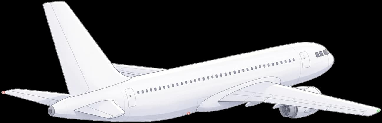 A white airliner with a blank tail